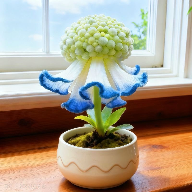 Whimsical Puff Ruffle Flower seeds – Soft Bloom Elegance