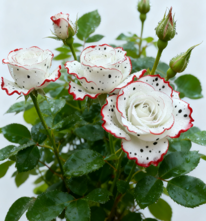 Where Fire Meets Snow – The Rare Red-Edged Rose seeds !