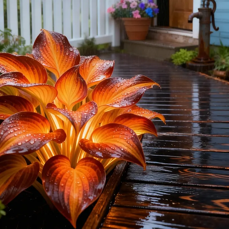 ✨ Flame Core Hosta — Soft Glow, Strong Beauty