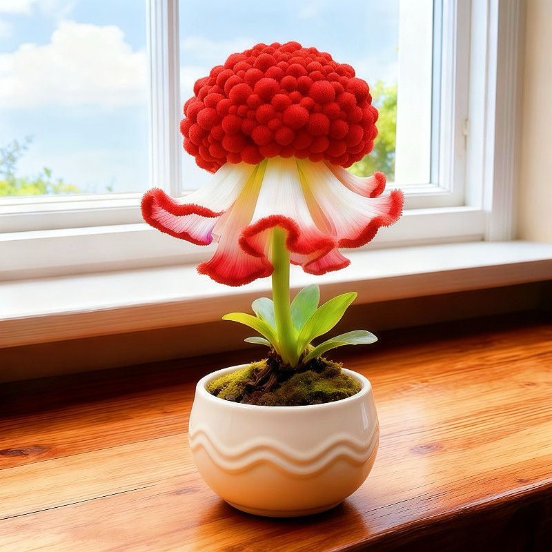 Whimsical Puff Ruffle Flower seeds – Soft Bloom Elegance