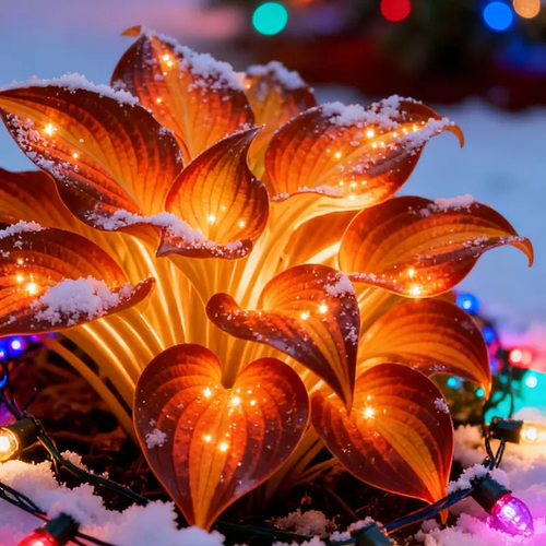 ✨ Flame Core Hosta — Soft Glow, Strong Beauty