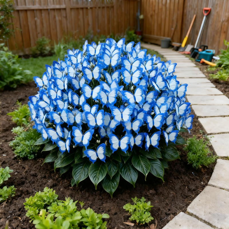 🦋Blue and white butterfly