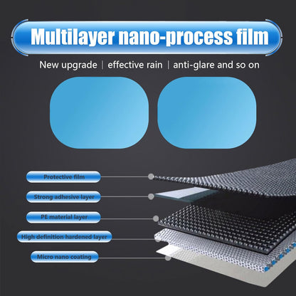 4Pcs Anti-Rain Rearview Mirror Film 🌧️ Drive Safely in Any Weather ✈Fast Shipping Worldwide