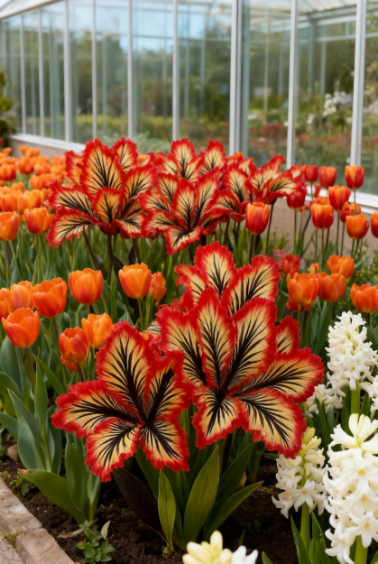 🌷 Rare Flame Bird Tulips - Bulb Plants