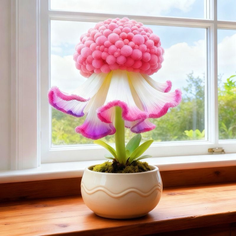 Whimsical Puff Ruffle Flower seeds – Soft Bloom Elegance