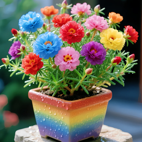 🌞 Bring Sunshine to Your Garden with Sunburst Moss Rose Seeds