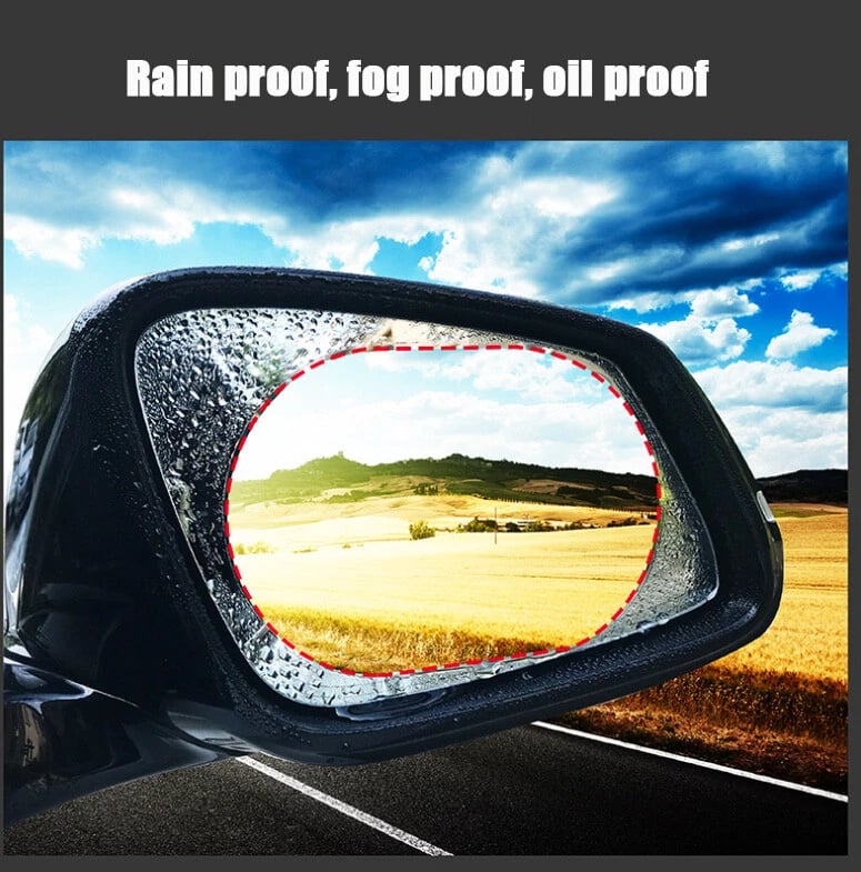 4Pcs Anti-Rain Rearview Mirror Film 🌧️ Drive Safely in Any Weather ✈Fast Shipping Worldwide
