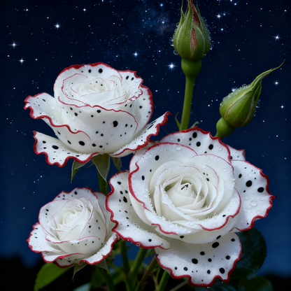 Where Fire Meets Snow – The Rare Red-Edged Rose seeds !