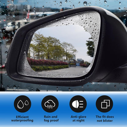 4Pcs Anti-Rain Rearview Mirror Film 🌧️ Drive Safely in Any Weather ✈Fast Shipping Worldwide