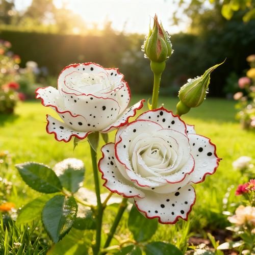 Where Fire Meets Snow – The Rare Red-Edged Rose seeds !