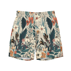 Botanical Men’s Swim Trunks | Swim Shorts | BoardShorts | Anti-Chafe Inner Liner | Multiple Pocket | Sizes | Size Small to 6XL