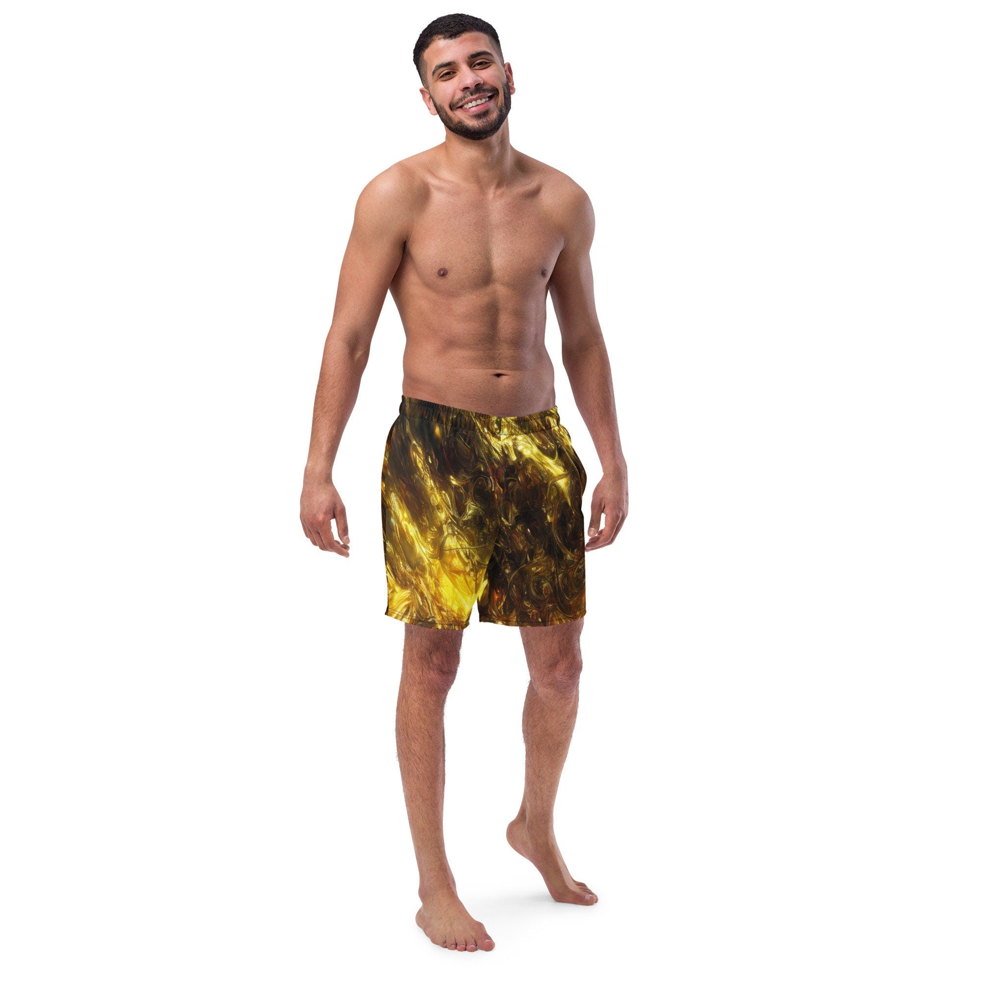 Twisted Gold Men's Swim Trunks