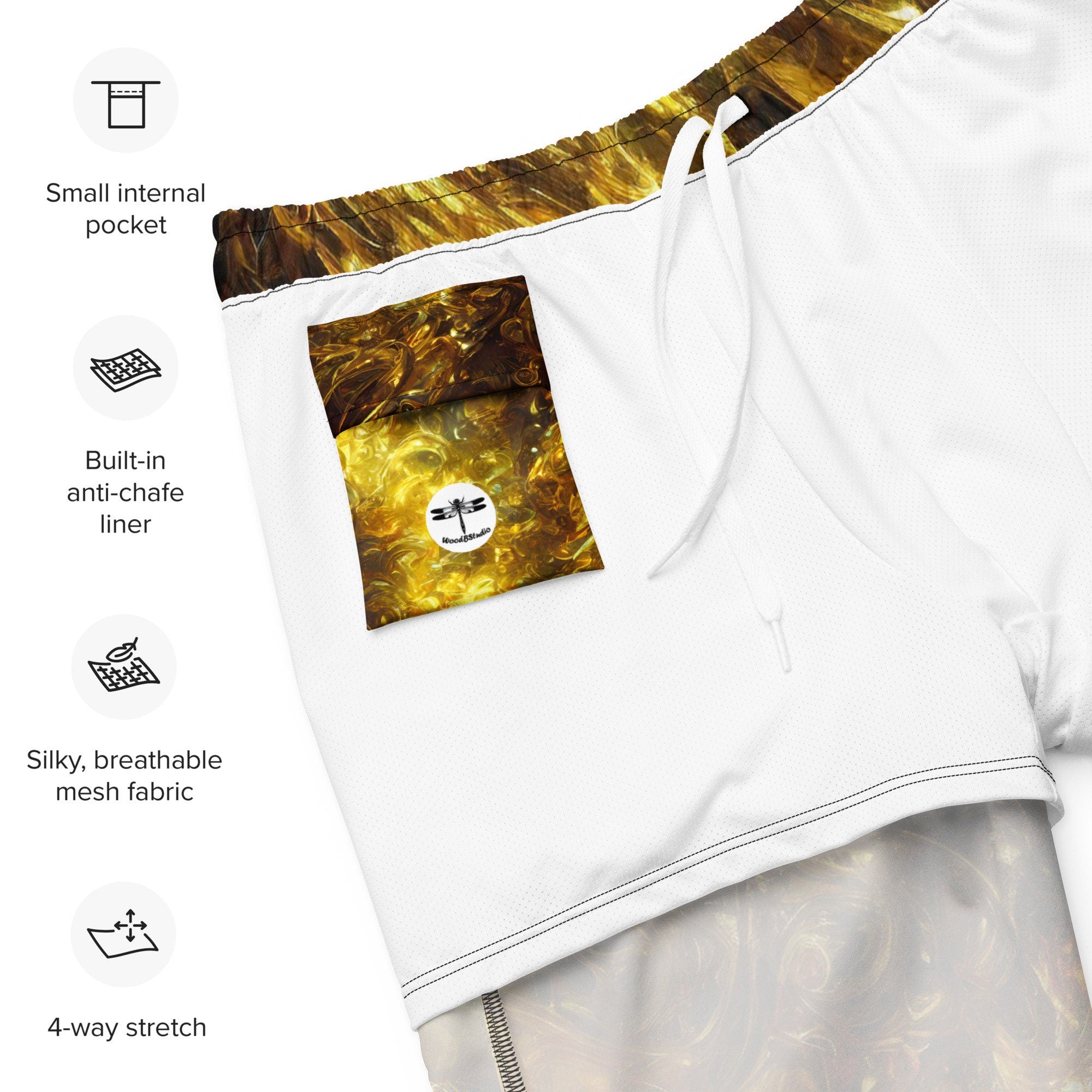 Twisted Gold Men's Swim Trunks
