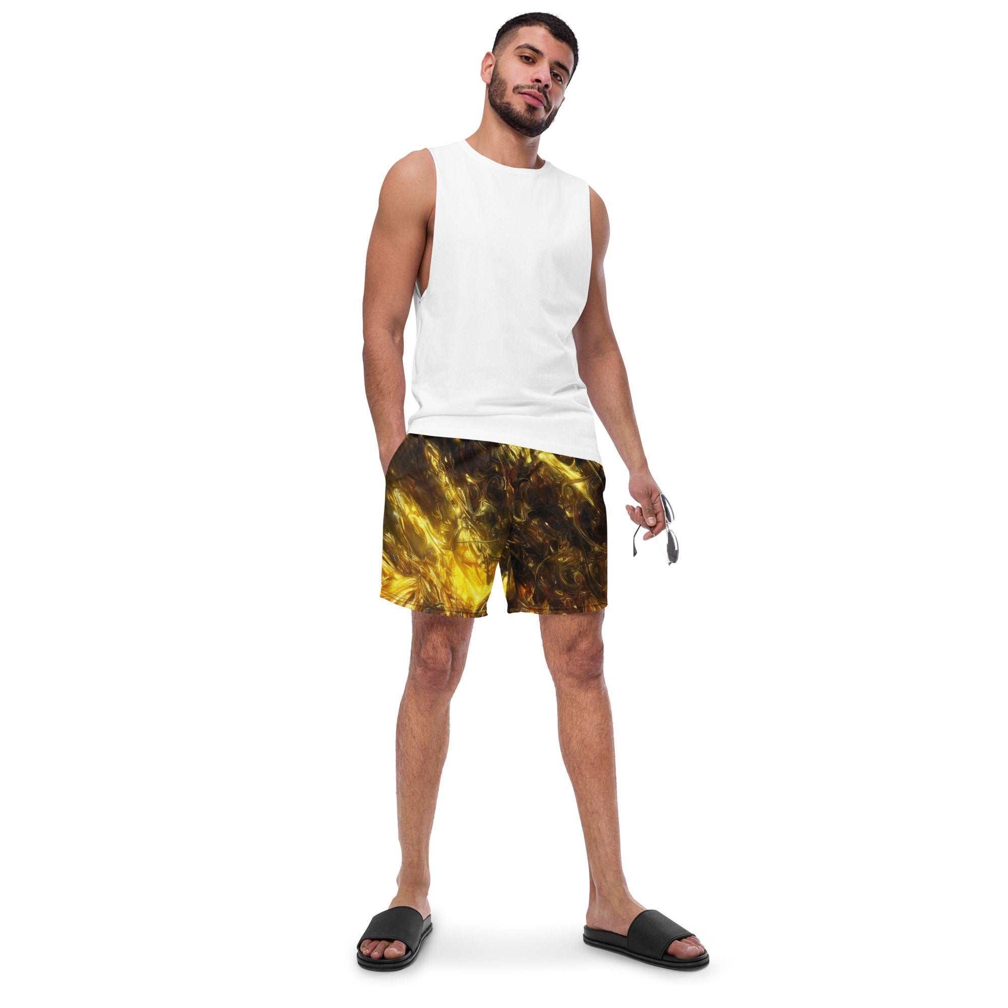 Twisted Gold Men's Swim Trunks