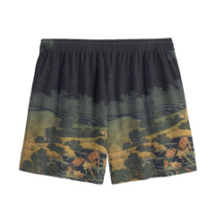 Hokusai Art Swim Shorts - Quick Dry Aesthetic Beach Trunks - Museumcore Summer Wear - Japanese Art swim shorts