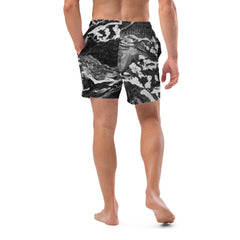 Men's Abstract Art Swim Trunks with Graphic Print