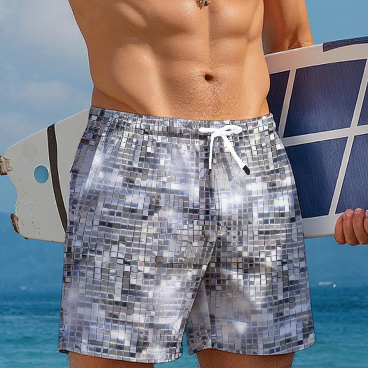 Men's Shorts, Disco Ball Swim Trunks Swimsuit Bottoms Mens Casual s - 5xl