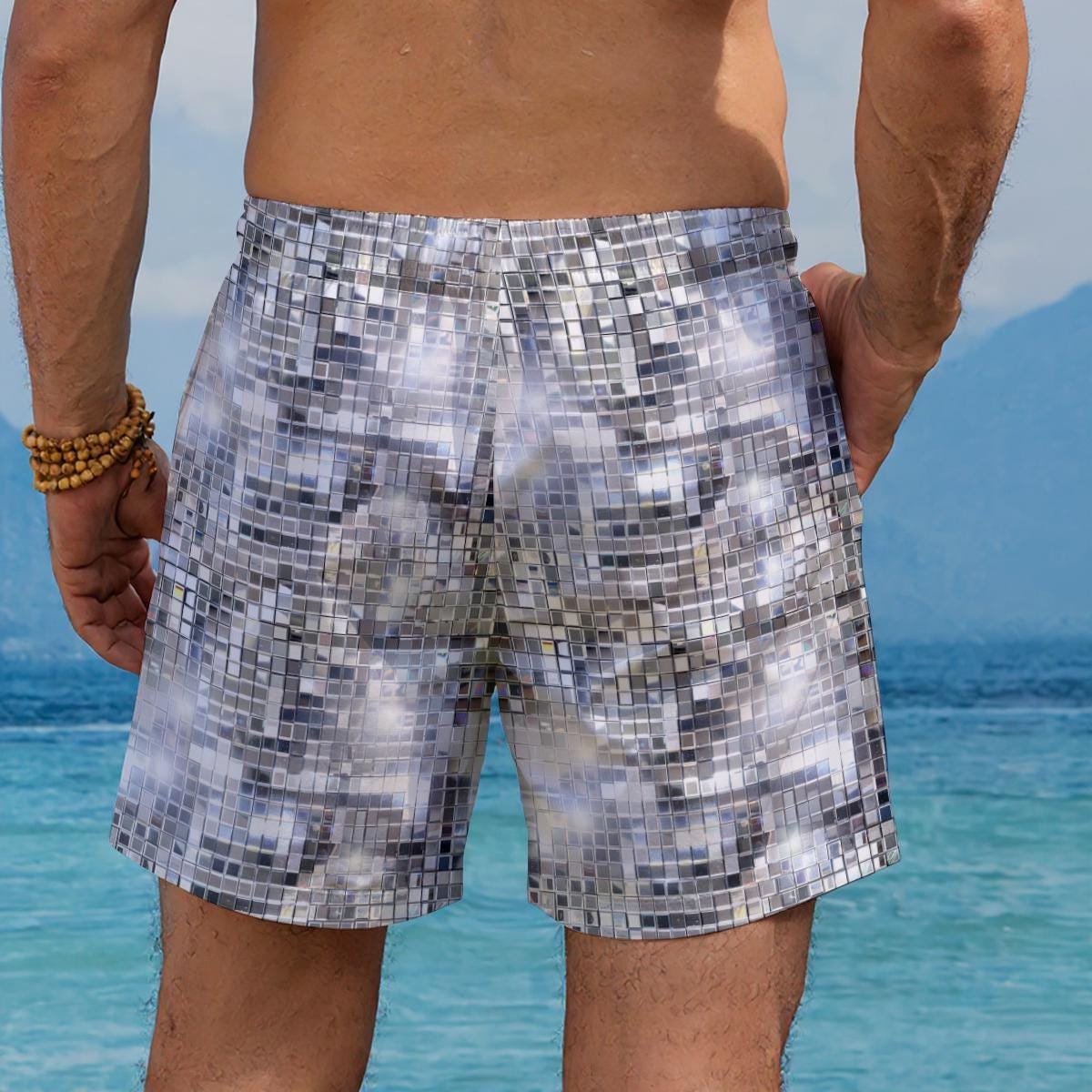 Men's Shorts, Disco Ball Swim Trunks Swimsuit Bottoms Mens Casual s - 5xl